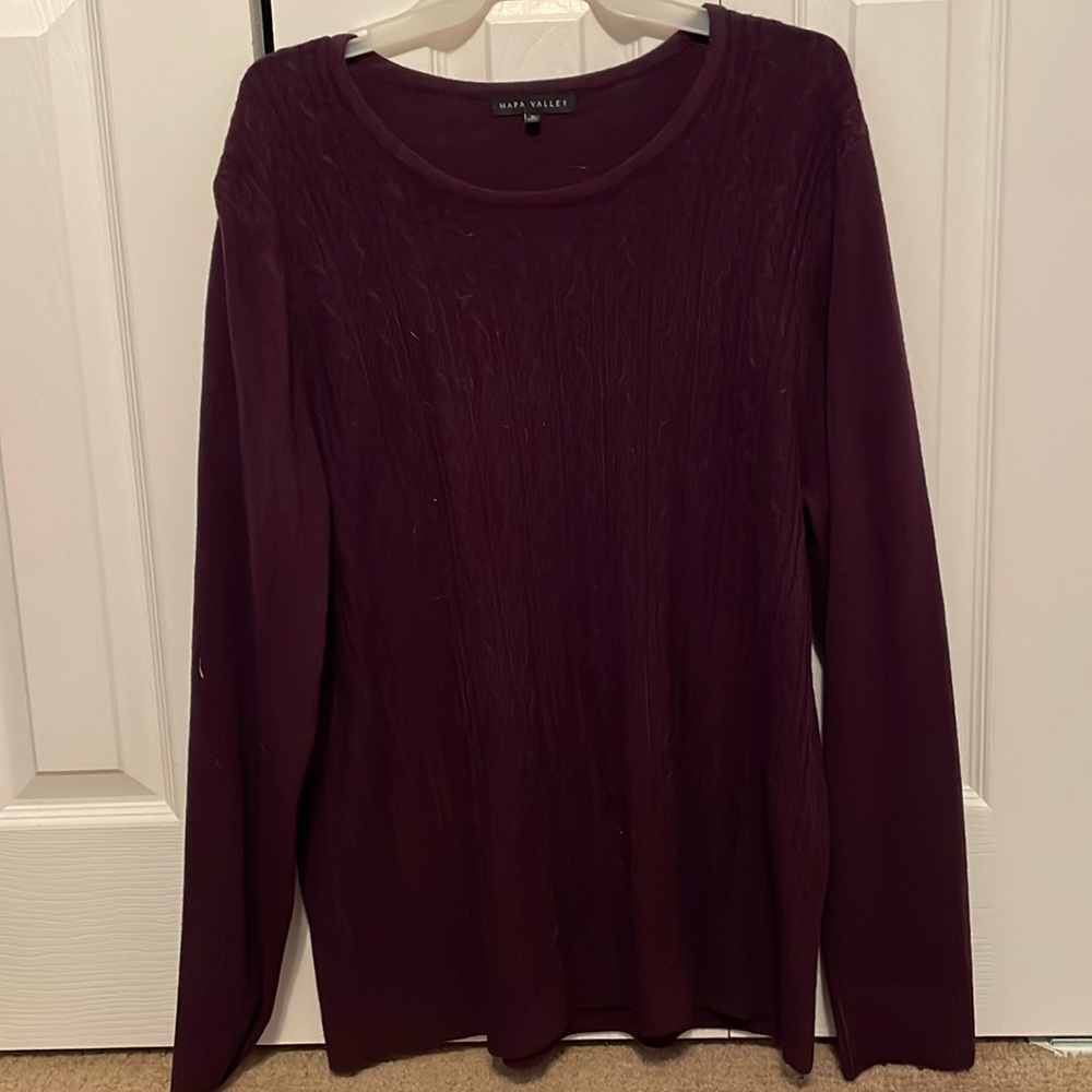 Purple Napa Valley sweater